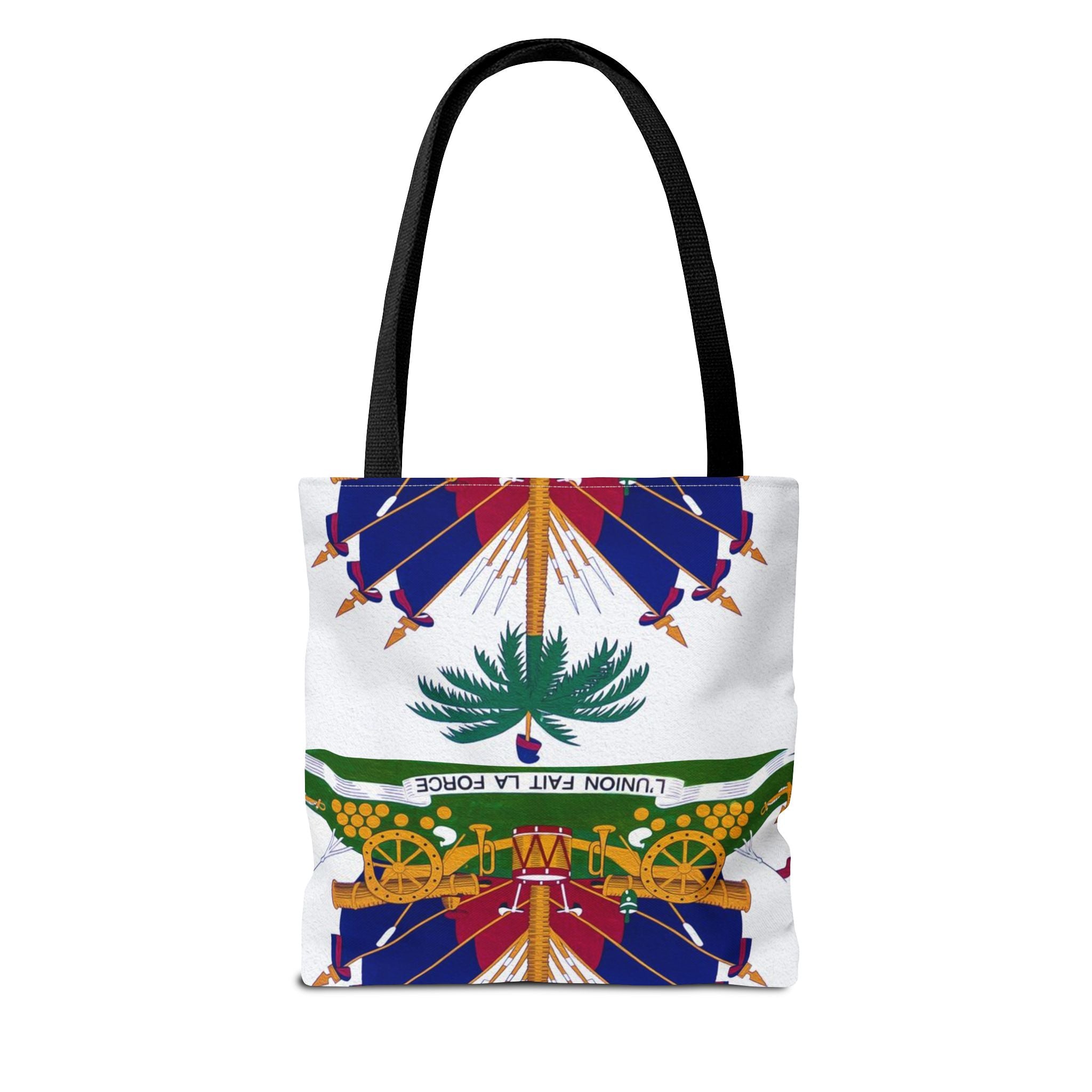 Tote Bag — Black Distressed Text Graphic Tote