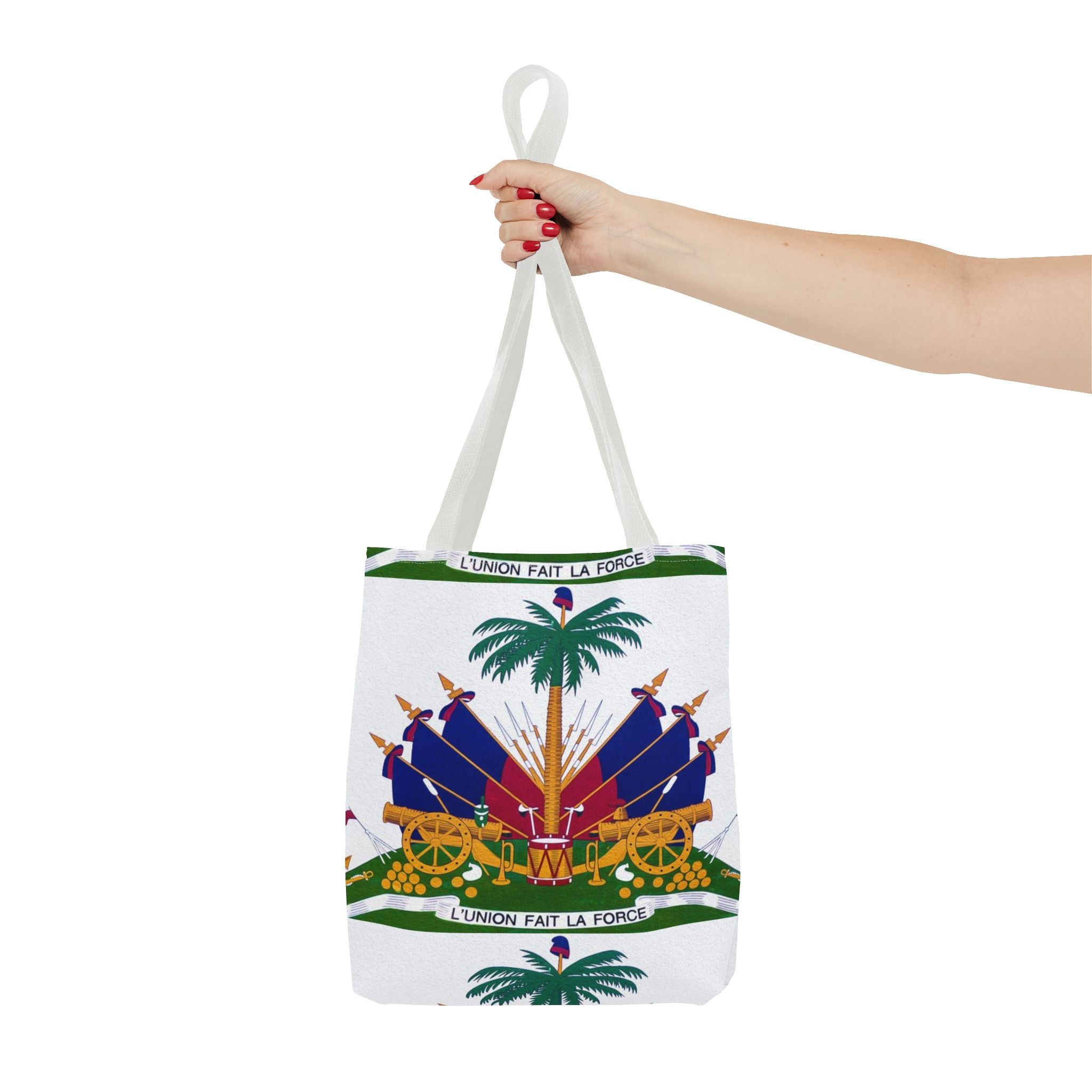 Tote Bag — Black Distressed Text Graphic Tote