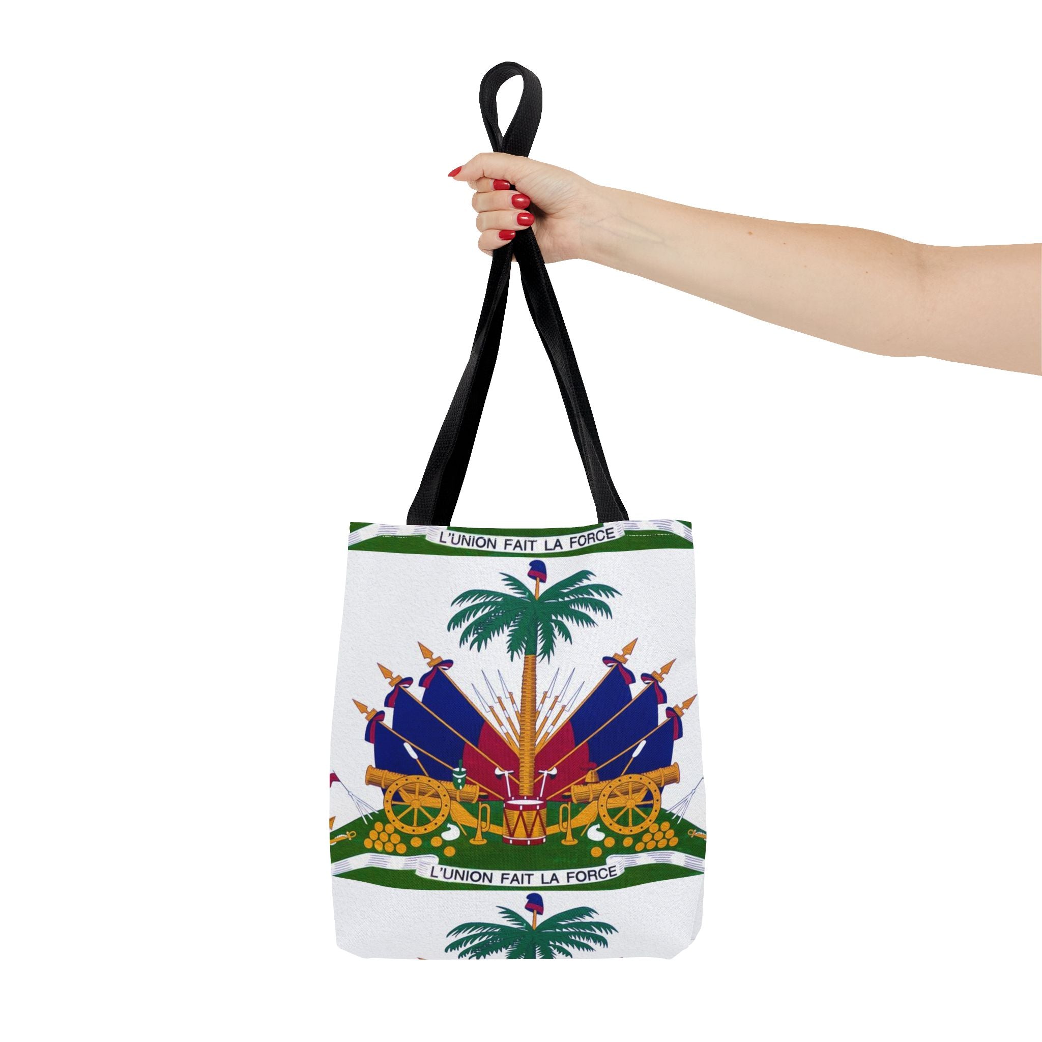 Tote Bag — Black Distressed Text Graphic Tote