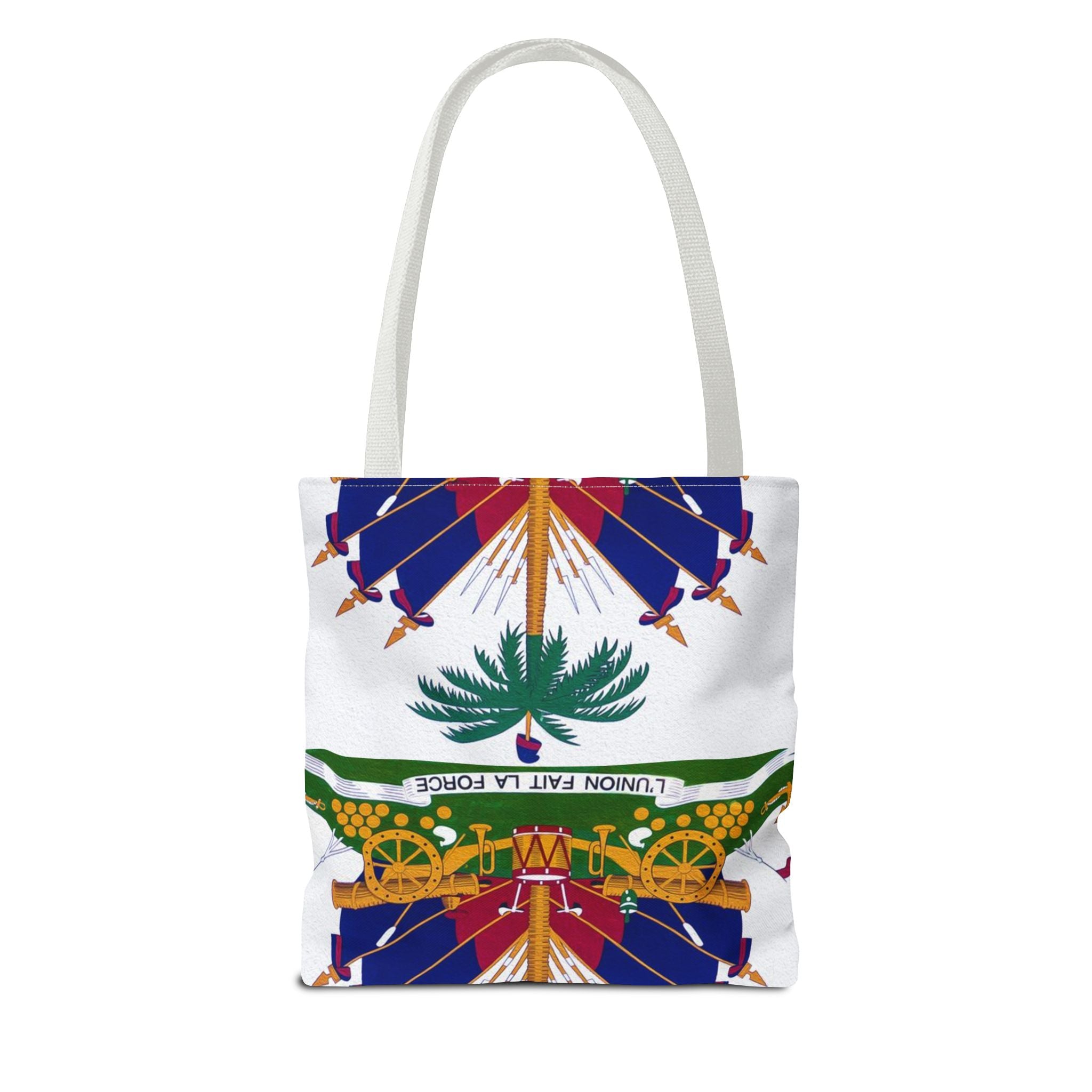 Tote Bag — Black Distressed Text Graphic Tote