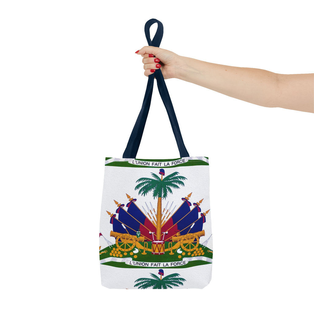 Tote Bag — Black Distressed Text Graphic Tote