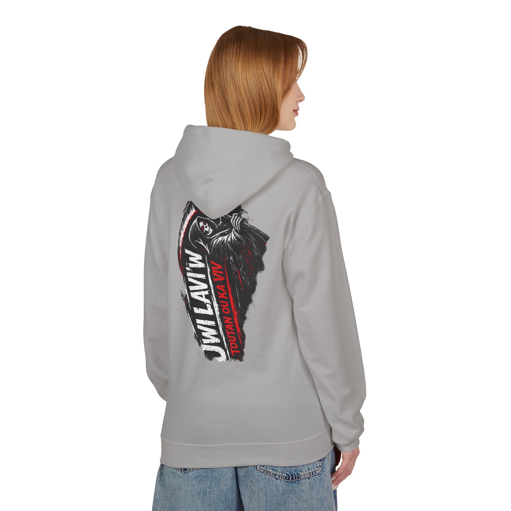 Grim Reaper 'JW I Layin' Hoodie - Dark Scythe Graphic Pullover