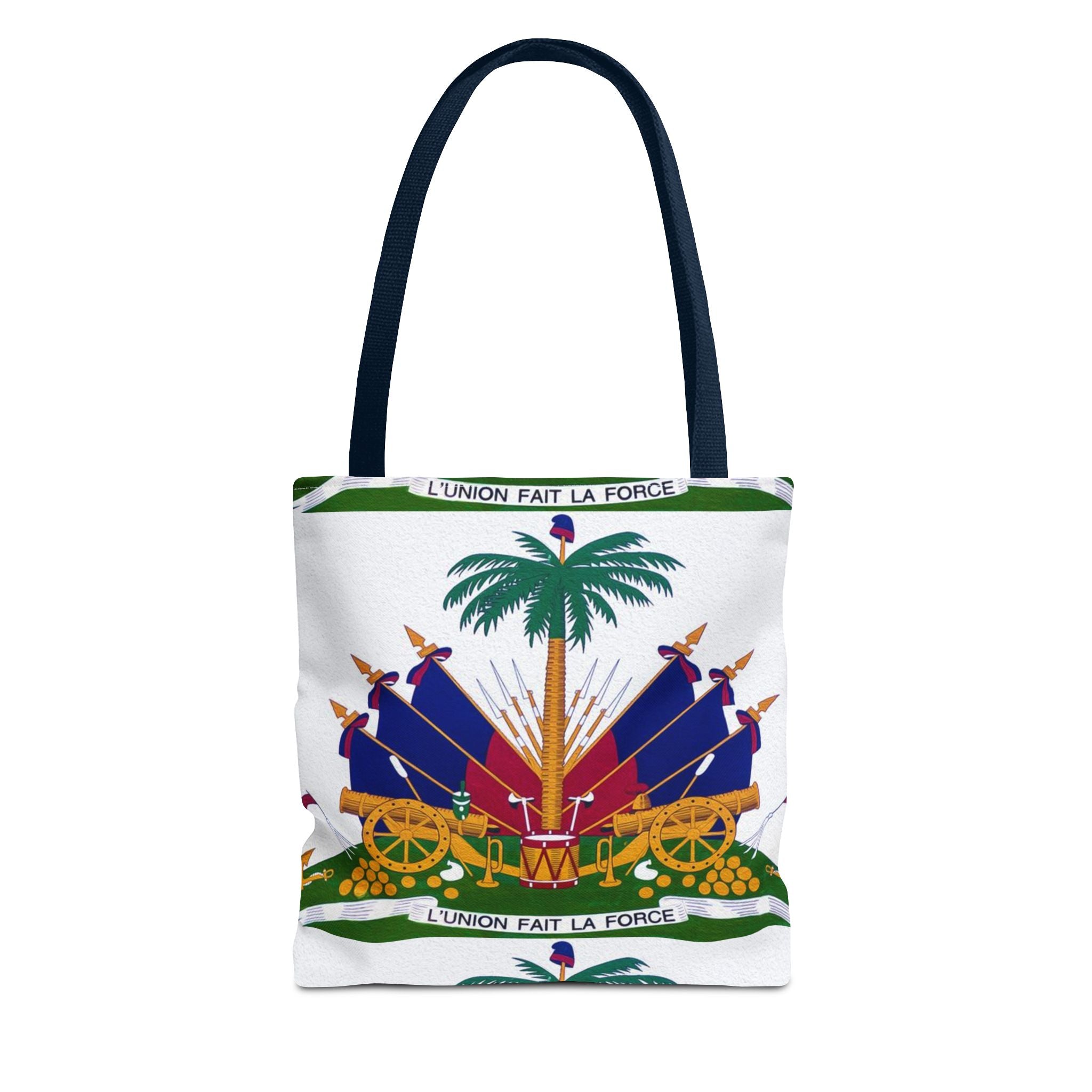 Tote Bag — Black Distressed Text Graphic Tote