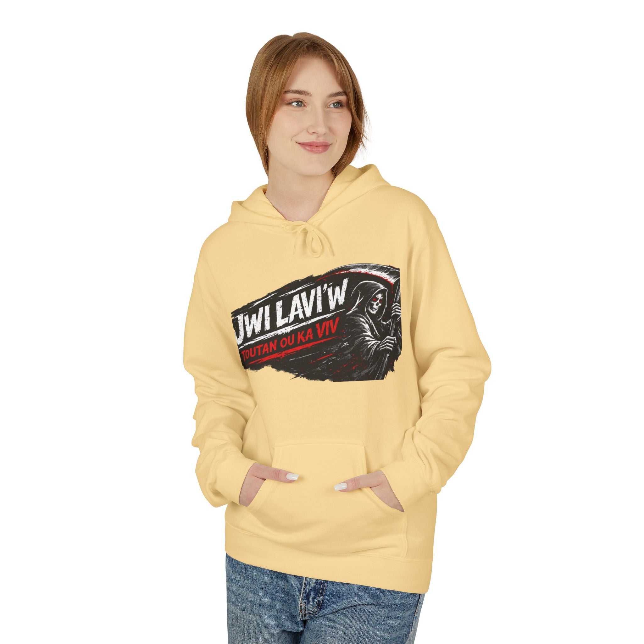 Grim Reaper 'JW I Layin' Hoodie - Dark Scythe Graphic Pullover