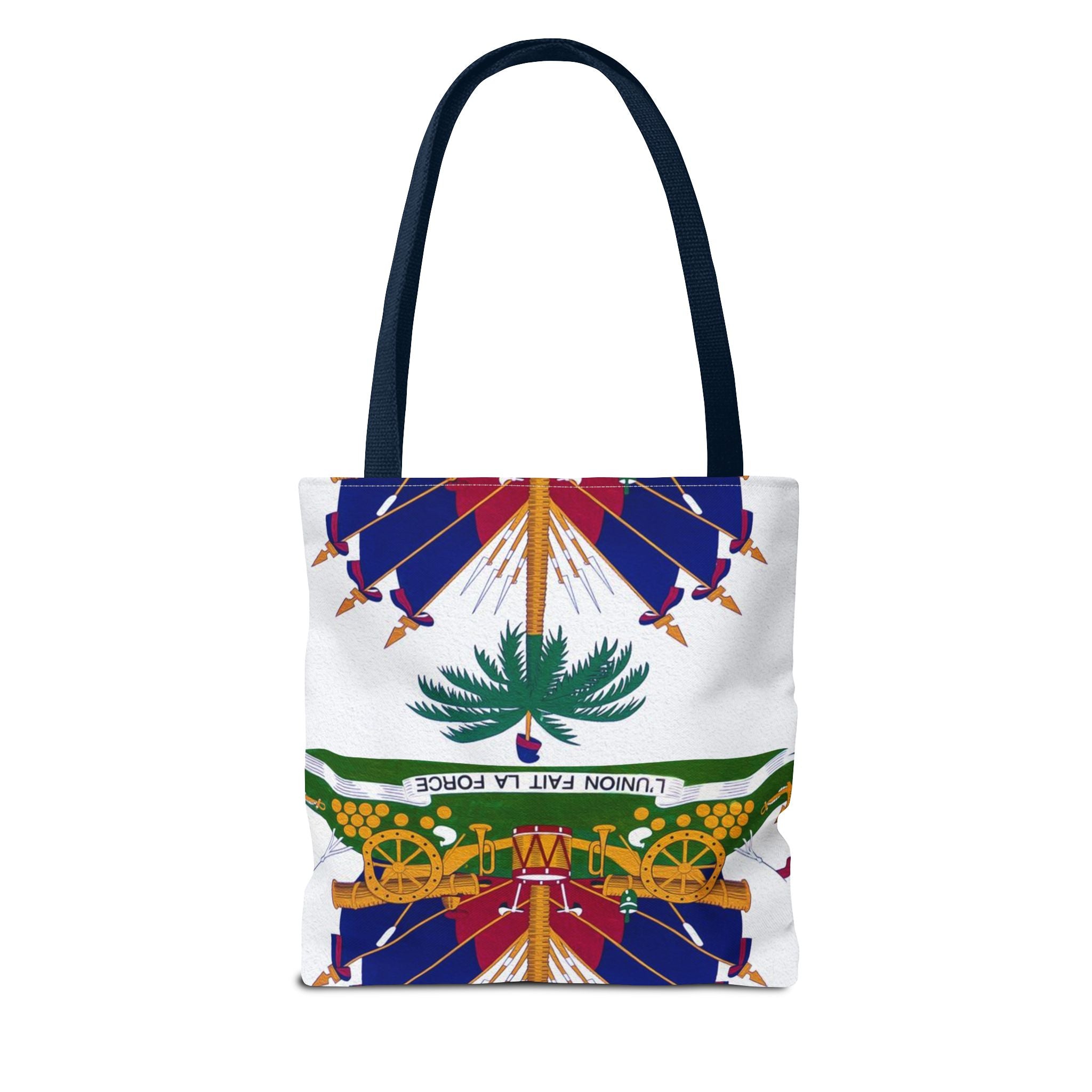 Tote Bag — Black Distressed Text Graphic Tote