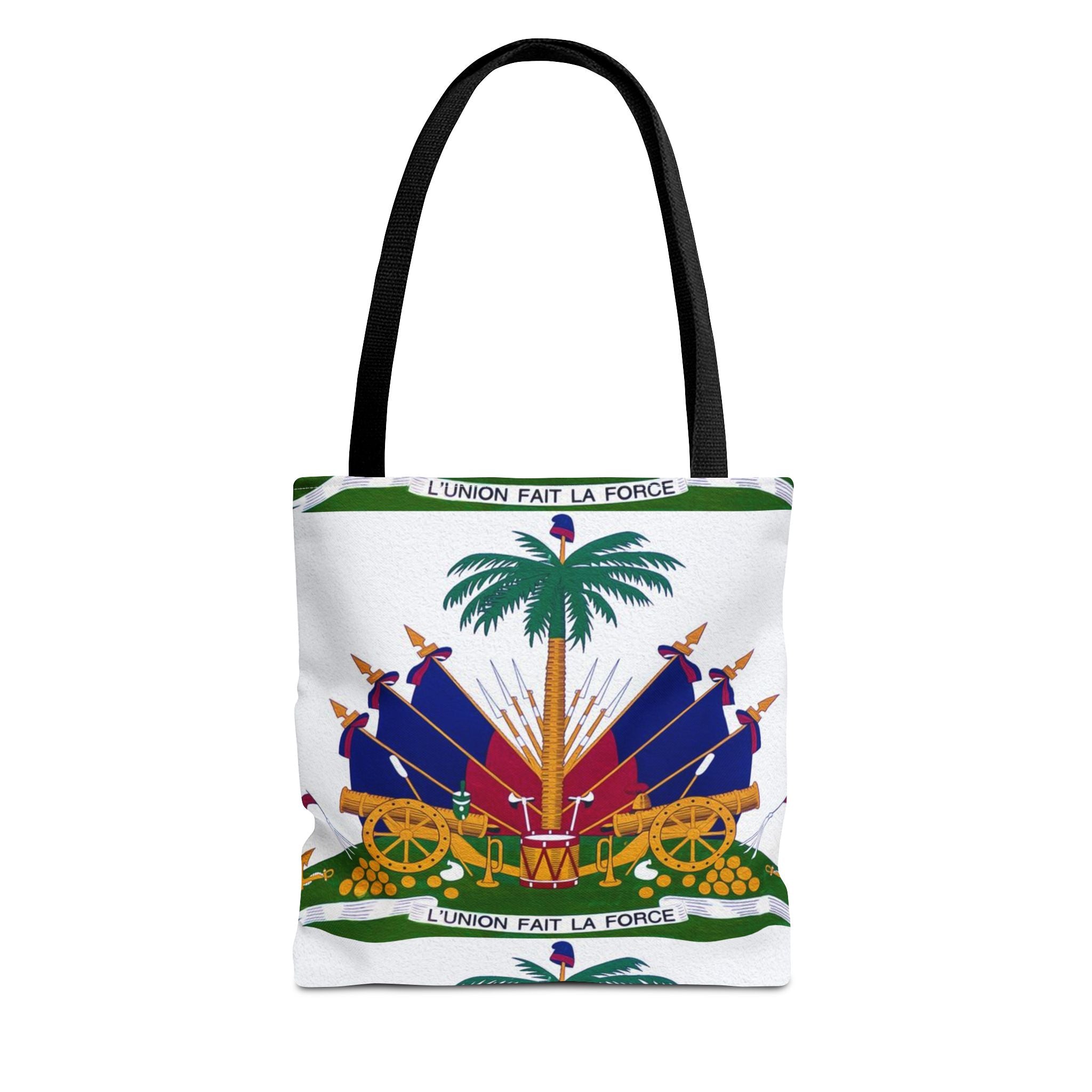 Tote Bag — Black Distressed Text Graphic Tote